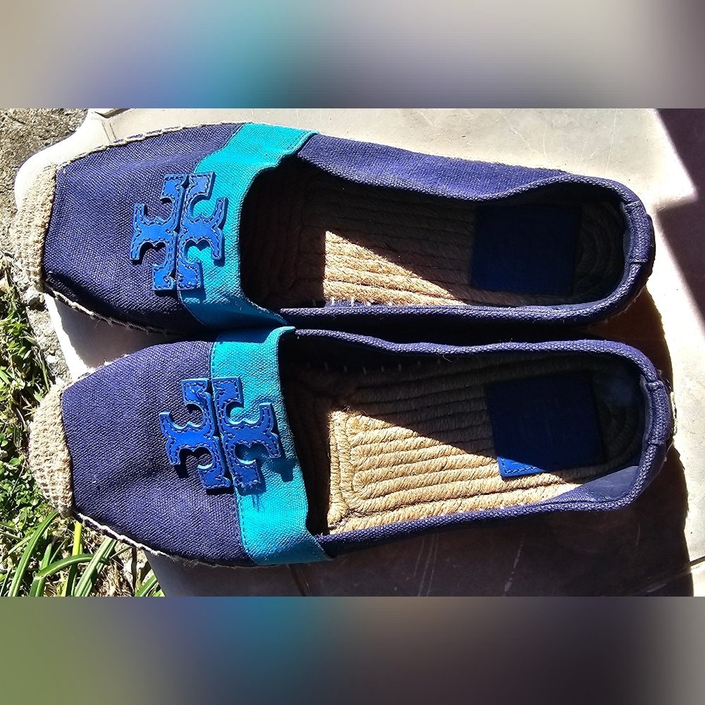TORY BURCH Navy Espadrilles